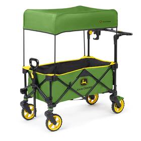 Bright Starts 17277 John Deere Pop Ftn Ride Stroller Wagon Foldable With Sun Shade
