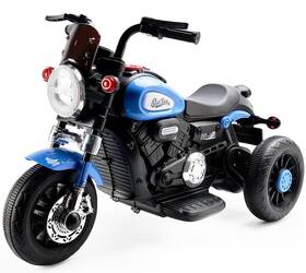 Bruce&shark 8191454787 Bruce&shark Kids Electric Motorcycle Ride-on Toy Dual 6v Motor Blue 3 Wheels