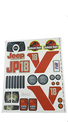 Wx-ha21-5 Bulbsandbatteries Replacement For Fisher Price Frc33 Jurassic Park Jeep Wrangler Label Sheet J