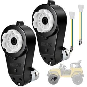 Cakula 12v4w002 2 Pcs Kids Ride On Car Gearbox 550 12v Motor 40000rpm Electric Motor