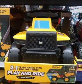 Cat 021664834046 Construction Toys Play And Ride Transforming Steel Dump Truck - On