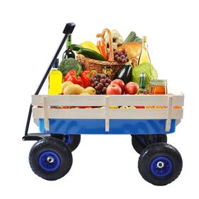 Cemkar 614170403440 Outdoor Sport Wagon All Terrain Pulling With Removable Wooden Side Panels