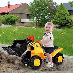 Chefjoy Ride On Bulldozer Truck For Kids Excavator Digger Construction
