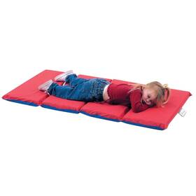 Childrens Factory Cf400-509rb Angels 2 Inch Thick Toddler Nap Mat Red-blue 4 Section Water