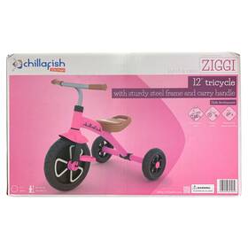 Chillafish Cl240501-2026 Ziggi 12 Inch Tricycle With Sturdy Steel Frame And Carry Handle Pink