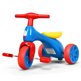 Costway 2 In 1 Toddler Tricycle Balance Bike Scooter Kids Riding Toys With Sound