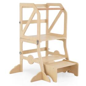 Hcst11903 Costway 2 In 1 Toddler Tower With Removable Safety Bar For Children 3 Years Old Natural Hcst11903 Costway 2 In 1 Toddler Tower With Removable Safety Bar For Children 3 Years Old Natural