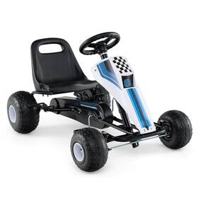 Hcst12519 Costway Pedal Go Kart For Kids 4-wheel Ride On Toy With Steering Wheel And Safe Handbrake