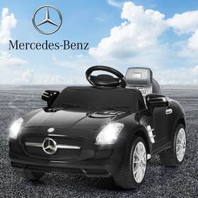 Costway T011bk-saa25321 Mercedes Benz Sls R/c Mp3 Kids Ride On Car Electric Battery Toy Black Outdoor