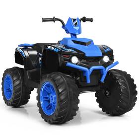 T7798nya26278 Costway 12v Kids 4-wheeler Atv Quad Ride On Car With Led Light And Music Navy