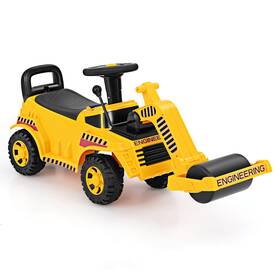 Costway Us-2hcst09083 Kids Ride On Road Roller With Adjustable Engine Sound Under-seat Storage