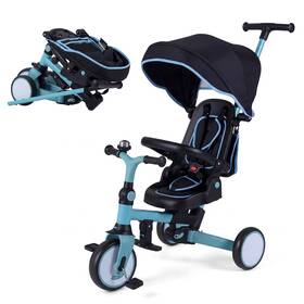 Costway Us-2hcst11798 8-in-1 Toddler Trike With Removable Adjustable Canopy Push Handle Safety Harness