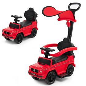 Costway Us-2tq10076re 3 In 1 Ride-on Push Stroller With Retractable Footrest And Comfortable Backrest Red