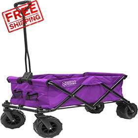 Creative Outdoor Distributor 813836025884 Wagon For Kids Push Pull Purple/black Tires/purple Wheels