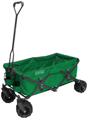 Creative Outdoor Distributor 900209 Wagon For Kids Push Pull Collapsible Stroller Folding Cart F