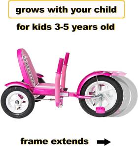 Cruiser Tri-106p Mity Sport Safe Tricycle. Toddler Big Wheel Ride On Trike. Pedal Car Pink L