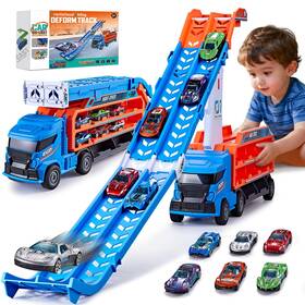 Cy-2252 Dadapals Race Track Truck Toys For 3 4 5 6 Years Old Kids - Carrier Transport Ca