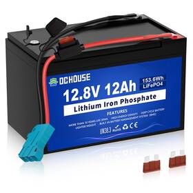 Dc House 810198851779 Replacement 12v 12ah Lithium Battery For Peg Perego Ride On Toys Wi