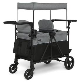 Delta Children 60014-2363 - Jeep Aries Stroller Wagon Premium For 2 Kids With Co