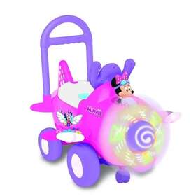Disney 758327386238 Deluxe Minnie Mouse Plane Activity Ride-on With Lights And Sounds