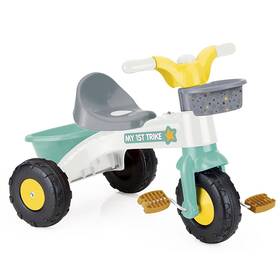 Dolu 690089026057 My First Trike White Green Yellow - Pedal Operated 3 Wheeled Bike 2 Bas
