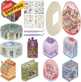 Gon-dunzoom-3335 Dunzoom 10 Sets 3d Sticker Scenes Fun Diy House Stickers Make Your Own Colorful