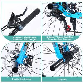 Earth & Table 950843474435 Freestyle Kids Bike Double Disc Brakes 26 Inch Childrens