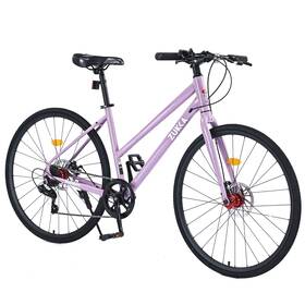 Earth & Table 950843474619 7 Speed Hybrid Bike Disc Brake 700c Road For Men Womens City Bicycle