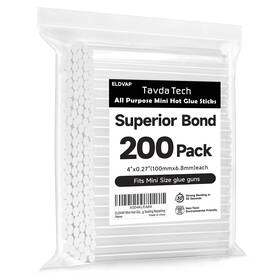 0.27ftftd Eldvap Hgs001 Clear Mini Hot Glue Sticks 200 Count - 4 Inch L For Most Guns