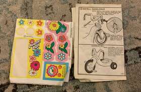 Empire 024326 Vintage Mini Big Wheel Powder Puff Stickers And Manual