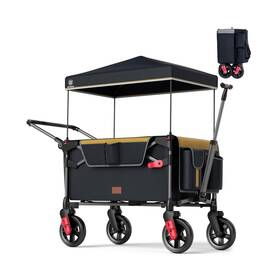 Ever Advanced Tr-21853 Ultra-compact Wagon For 2 Kids Travel Foldable Push Pull Wagon