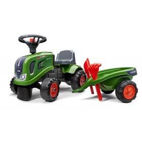 Falk Fa242c Fendt Ride-on And Push-along Tractor With Trailer