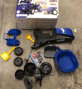 Falk Fa280c New Holland Ride-on And Push-along Tractor With Trailer Tools For 1