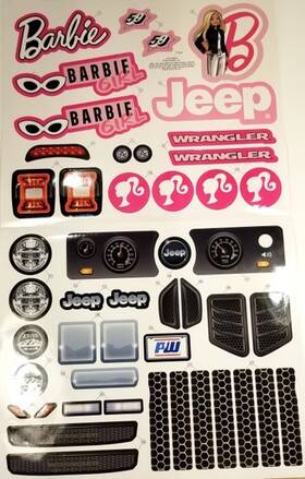 3900-8605 Fisher-price Power Wheels - Label Sheet For Hpp70 6v Barbie Jeep Wrangler 3900-8605 Fisher-price Power Wheels - Label Sheet For Hpp70 6v Barbie Jeep Wrangler