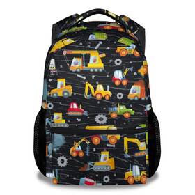 Gihswe 20230410a Construction Preschool Backpack For Boys 16 Inch Truck Excavator Backpacks C