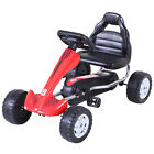 Go Kart For Kids 4 Wheel Pedal Powered Ride On Car Outdoor Racer Rubber Wheel