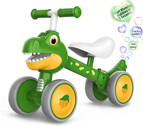 Goetland Baby Balance Bike With Bubble Machine For 10-36 Months Toddler Dinosaur