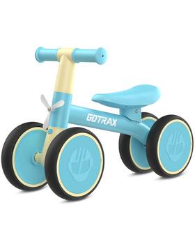 Gotrax 810172573208 Baby Balance Bike 1-2 Years 7 Inch Front And Rear Silent Small Blue