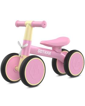 Gotrax 810172573215 Baby Balance Bike 1-2 Years 7 Inch Front And Rear Silent Small Pink