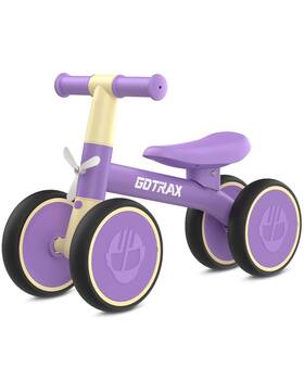 Gotrax 810172573222 Baby Balance Bike 1-2 Years 7 Inch Front&rear Silent Wheels Small Puple