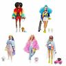 Grn28 Mattel Extra Doll In Pink Fluffy Coat With Pet Crimped