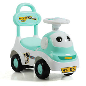 Gymax 3-in-1 Baby Walker Sliding Car Pushing Cart Toddler Ride On Toy With Sound