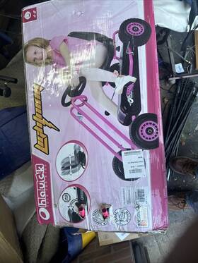 Hauck 90104-u-a Lightning Ergonomic Pedal Ride On Go Kart Toy Pink Open Box
