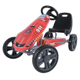 Hauck 90302-u-a Speedster Pedal Go Kart With Bucket Seat For Ages 4-8 Fire Rescue Open Box