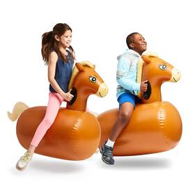 Hearthsong 810019085055 Hop Ftn Go Inflatable Bouncing Ride-on 48 Inch L X 20 W 36 H Set Of 2 Outdo