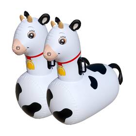 Hearthsong H3379 Inflatable Bouncy Cow Hopper Toy For Kids 5 - Outdoor Riding Game 2 Pack