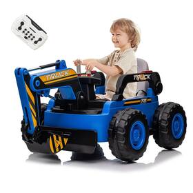 Hetoy 198723644103 Ride On Excavator For Kids 4wd Electric Toy 12v Battery Pow