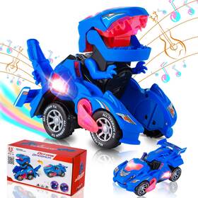 Hirger 739642390940 Transforming Dinosaur Car Toy For Kids Auto Transformer Monster Truck