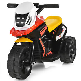 Honey Joy 6v Ride-on Toy Motorcycle Trike 3-wheel Electric Bicycle With Music&horn