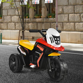 Honeyjoy 6v Kids Ride-on Motorcycle Toddler 3-wheel Electric Bike With Music And Horn